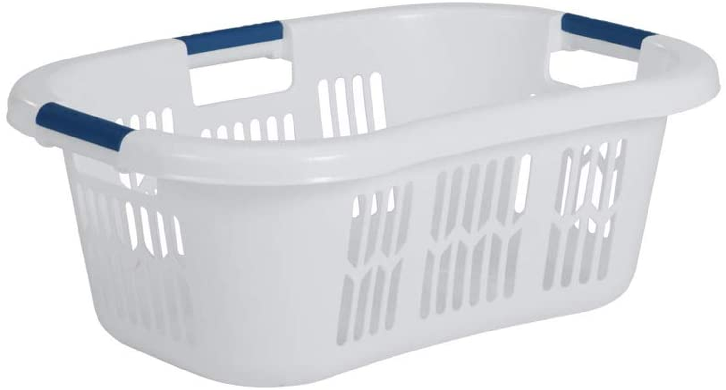 Rubbermaid Laundry Basket, XL Hip-Hugger Basket, 2.1-Bushel, White, Laundry, Storage, Bathroom, Bedroom, Home Closet Clothes Basket Apparel & Accessories > Clothing > Underwear & Socks > Underwear Rubbermaid Large Hip Hug Basket