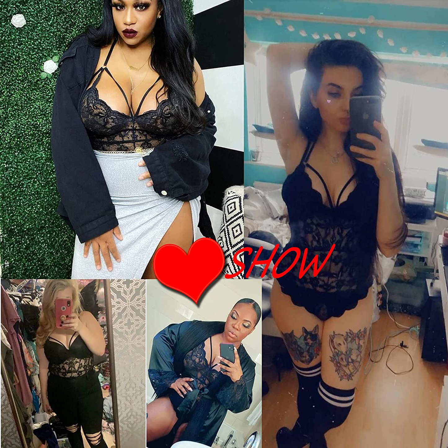 Avidlove Women Teddy Lingerie One Piece Babydoll Mini Bodysuit Apparel & Accessories > Clothing > Underwear & Socks > Lingerie Avidlove