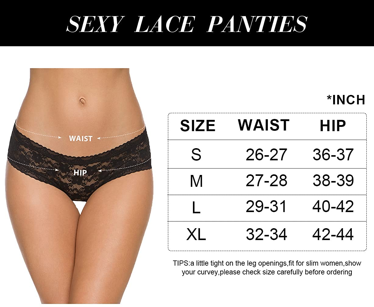 Wealurre Womens Underwear Lace Sexy Panties Bikini Panty for Women Seamless Hipster Pack Apparel & Accessories > Clothing > Underwear & Socks > Underwear Wealurre