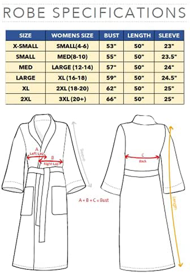 Plush Lined Microfiber Bath Robe for Women / Men (Unisex) Luxury Spa, Hotel Robe Apparel & Accessories > Clothing > Sleepwear & Loungewear > Robes Kylie Max