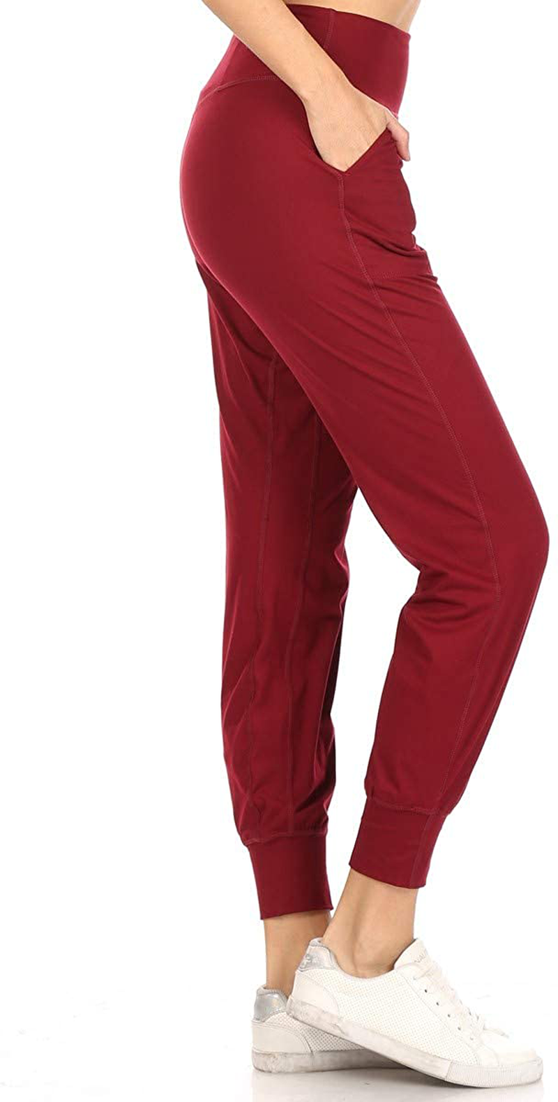 Leggings Depot Women'S Printed Solid Activewear Jogger Track Cuff Sweatpants Apparel & Accessories > Clothing > Activewear Kylie Max