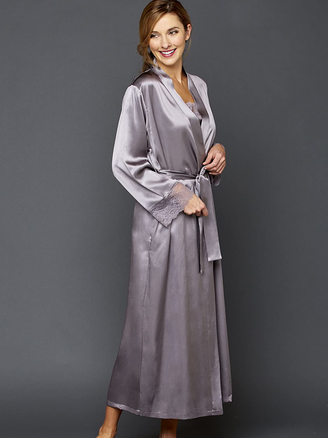 Julianna Rae Women'S Tivoli Allura Silk Robe Apparel & Accessories > Clothing > Sleepwear & Loungewear > Robes Julianna Rae