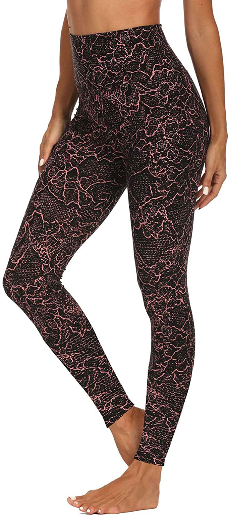 Gayhay High Waisted Leggings for Women - Soft Opaque Slim Tummy Control Printed Pants for Running Cycling Yoga Apparel & Accessories > Clothing > Activewear Gayhay Black Snake Print Small-Medium