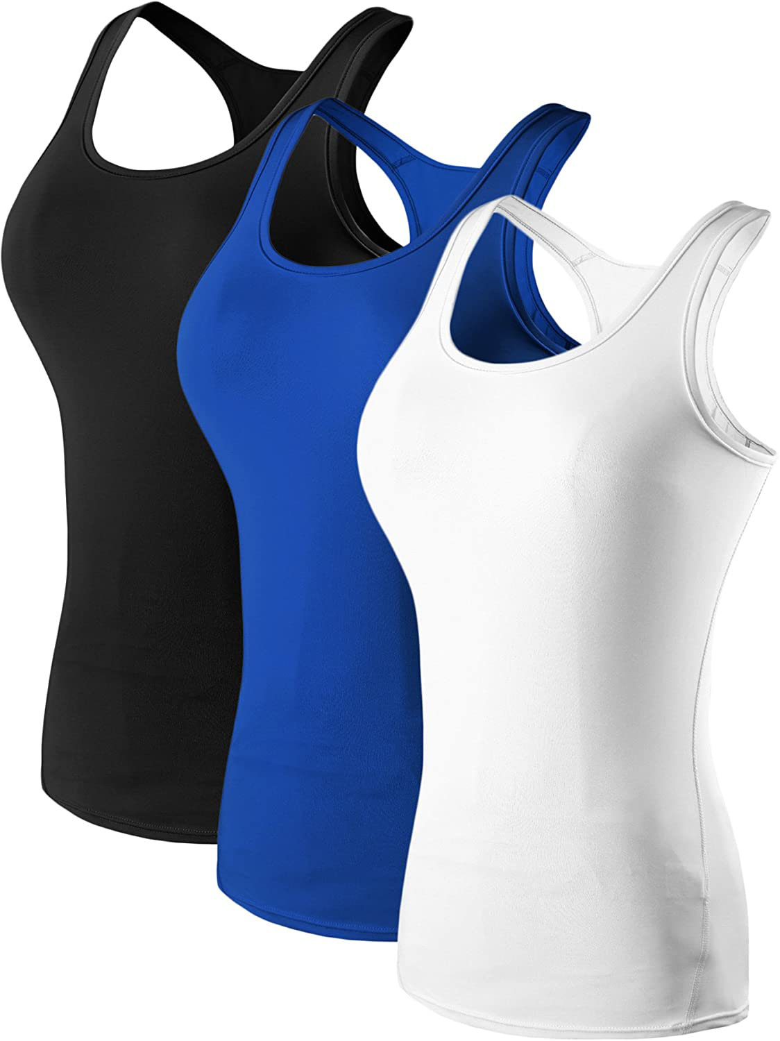 Neleus Women'S 3 Pack Compression Base Layer Dry Fit Tank Top Apparel & Accessories > Clothing > Activewear Kylie Max