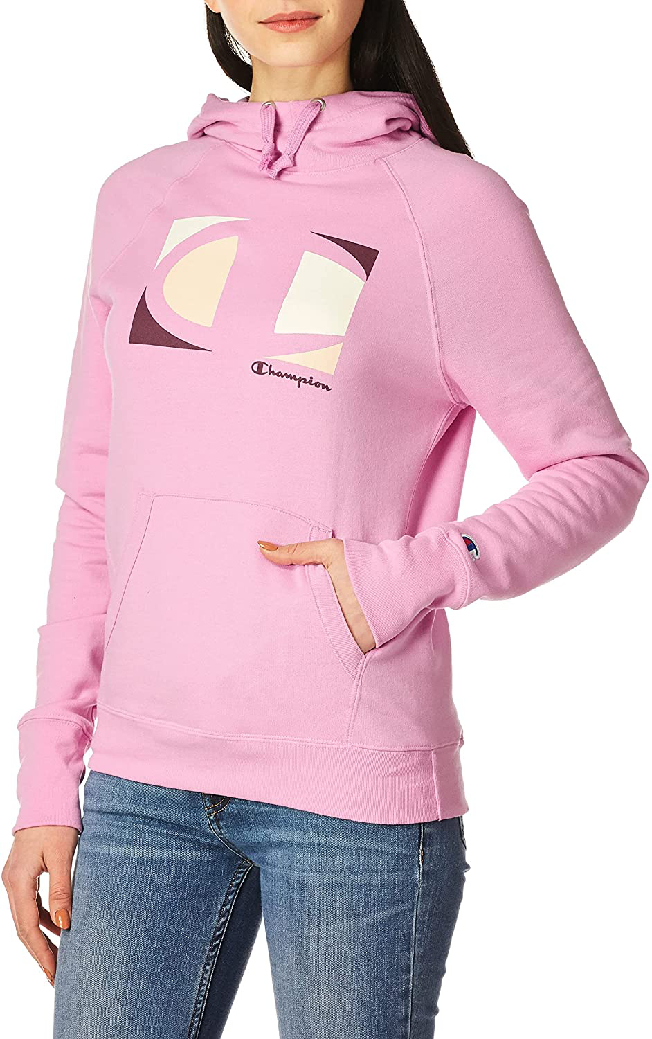 Champion Women'S Powerblend Fleece Hoodie, Big C Graphic Logo Apparel & Accessories > Clothing > Activewear Kylie Max