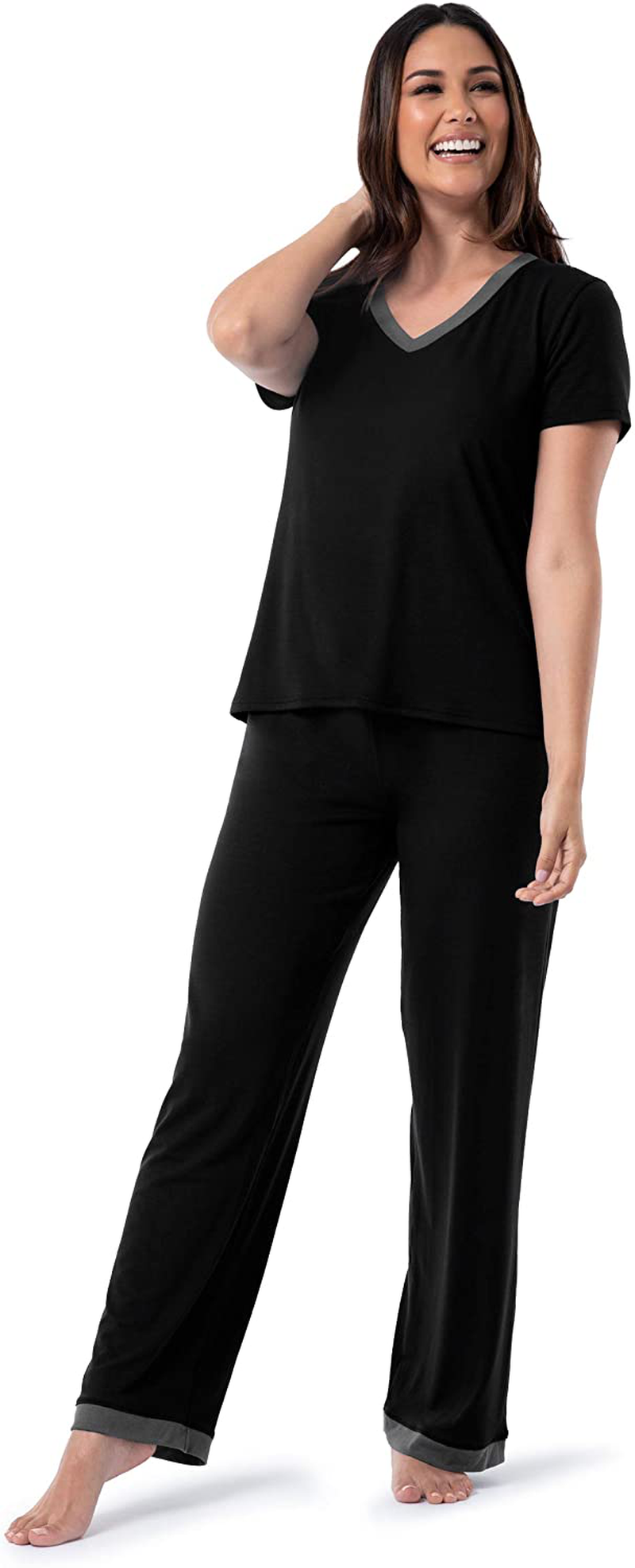 Fruit of the Loom Women's Short Sleeve Tee and Pant 2 Piece Sleep Set Apparel & Accessories > Clothing > Sleepwear & Loungewear > Pajamas Fruit of the Loom