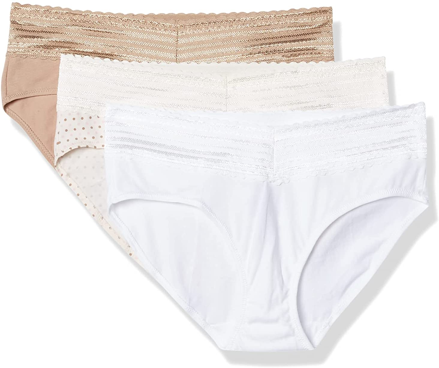 Warner'S Women'S Blissful Benefits No Muffin Top 3 Pack Hipster Panties Apparel & Accessories > Clothing > Underwear & Socks > Underwear Warner's