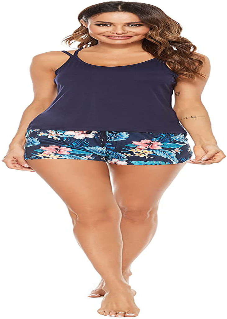 LOCUBE Women'S Pajamas Short Set Casual Sleeveless Pj Sets Soft Tank Top and Printed Shorts Apparel & Accessories > Clothing > Sleepwear & Loungewear Kylie Max