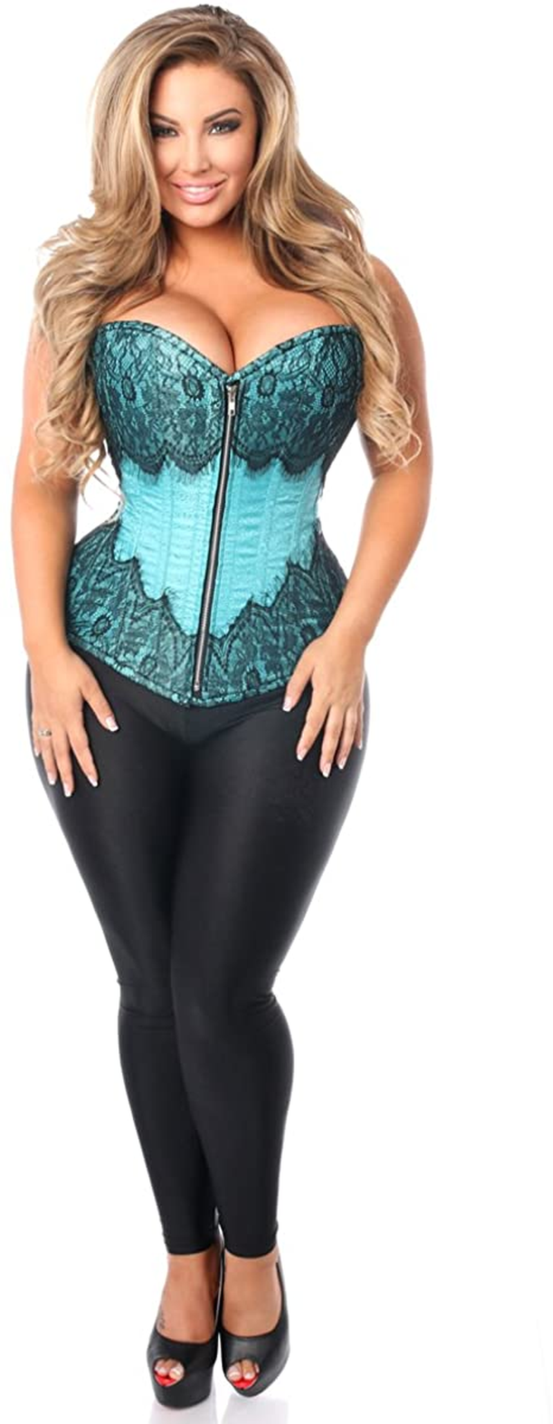 Daisy Corsets Women'S Top Drawer Brocade Steel Boned Corset Apparel & Accessories > Clothing > Underwear & Socks > Lingerie Daisy corsets