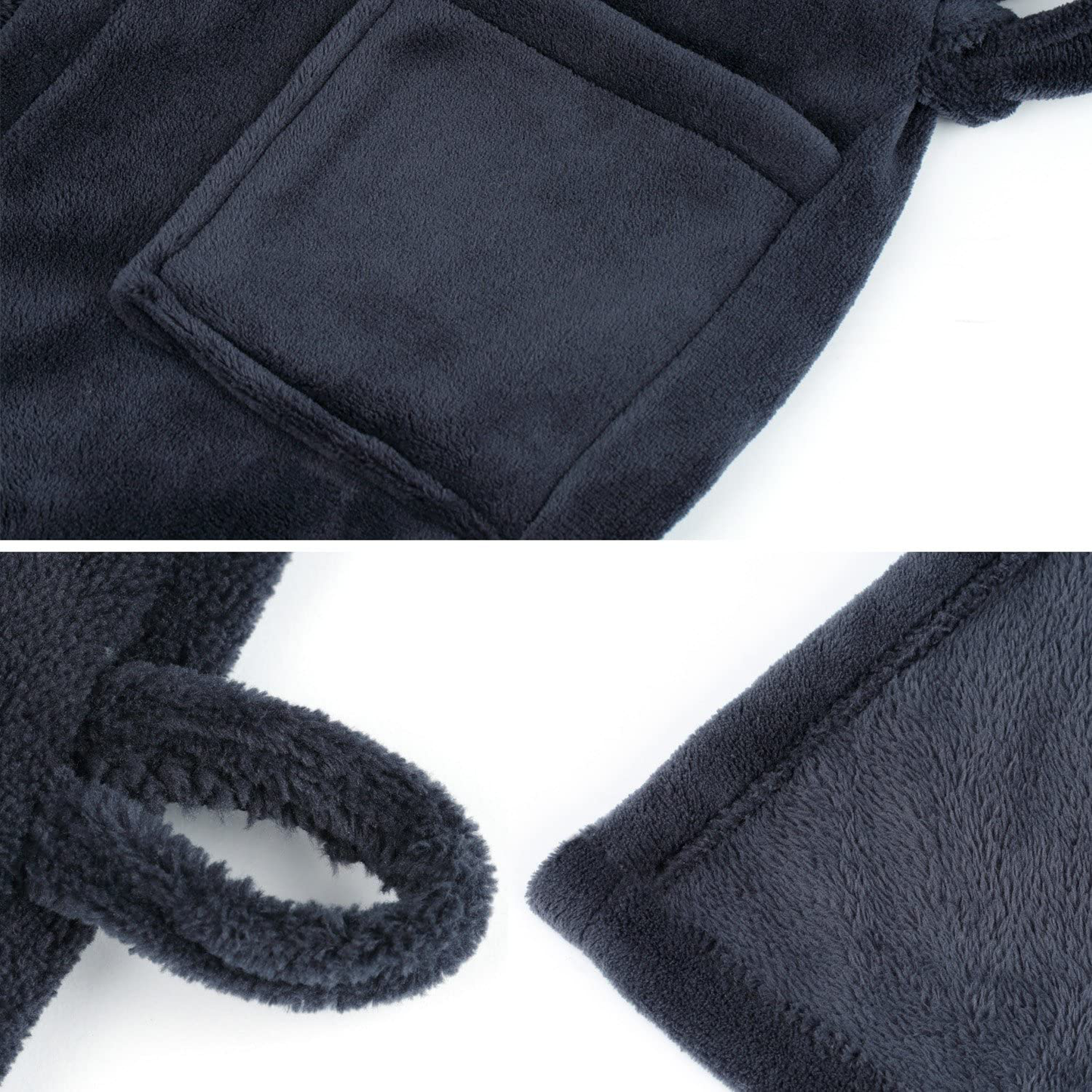 Hooded Herringbone Boy'S Fleece Soft Spa Kimono Long Robe,Kids Comfy Sleepwear Bathrobe Apparel & Accessories > Clothing > Sleepwear & Loungewear > Robes Kylie Max
