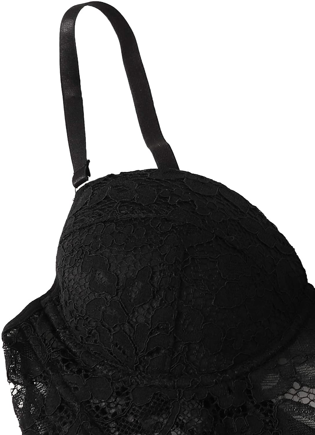 Verdusa Women's Backless Floral Lace Sheer Underwire One Piece Teddy Bodysuit Apparel & Accessories > Clothing > Underwear & Socks > Lingerie Verdusa