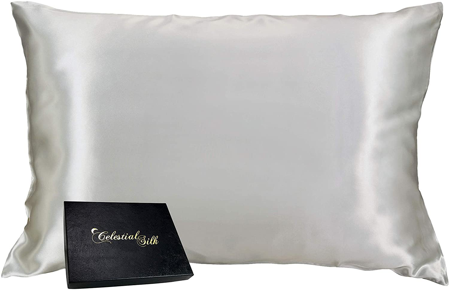Celestial Silk 100% Pure Mulberry Silk Pillowcase Premium 25 Momme for Hair and Skin, Hypoallergenic Charmeuse Silk Weave on Both Sides - Hidden Zipper Closure (King, Vintage Pink) Arts & Entertainment > Party & Celebration > Gift Giving Celestial Silk Silver Queen