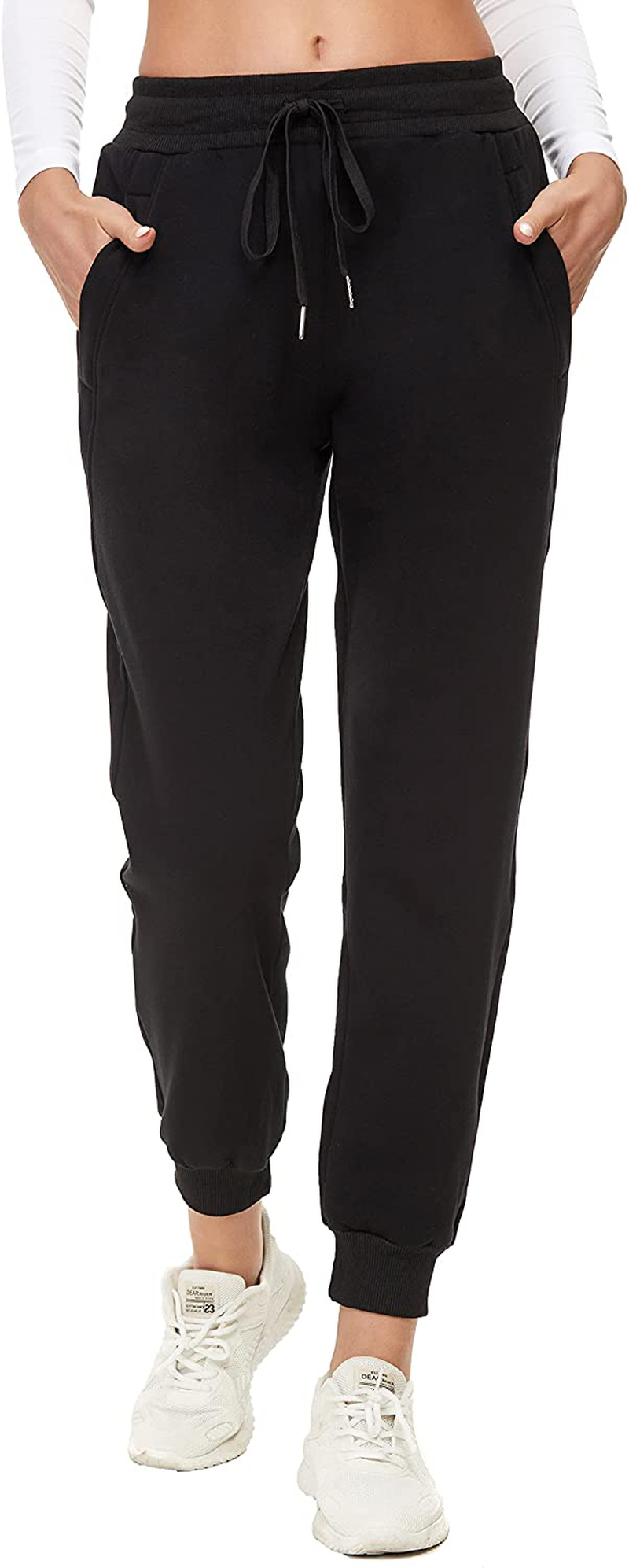 MOUEEY Women'S Super Warm Sherpa Lined Athletic Sweatpants Jogger Fleece Pants with Zipper Pockets Apparel & Accessories > Clothing > Activewear Kylie Max