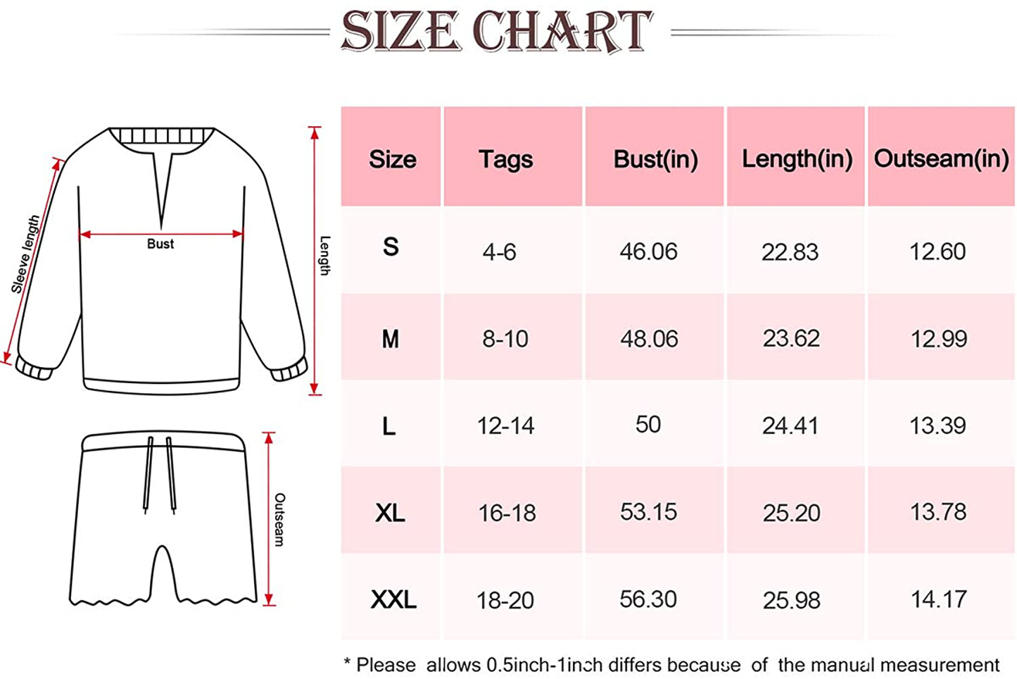 Century Star Women Pajamas Tie Dye Print Long Sleeve Shirt Elastic Drawstring Shorts 2 Piece Set Sleepwear Loungewear Apparel & Accessories > Clothing > Sleepwear & Loungewear > Pajamas Kylie Max