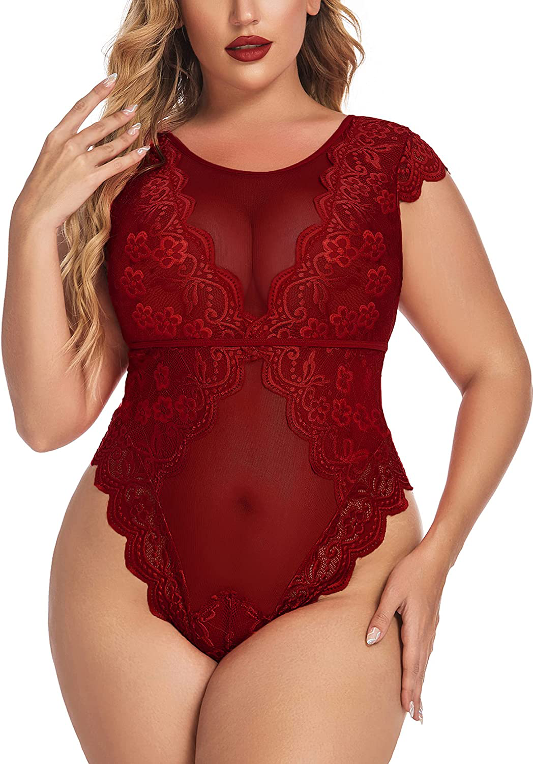 Avidlove Women Teddy Lingerie One Piece Babydoll Snap Crotch Lingerie Mini Bodysuit Apparel & Accessories > Clothing > Underwear & Socks > Lingerie Avidlove