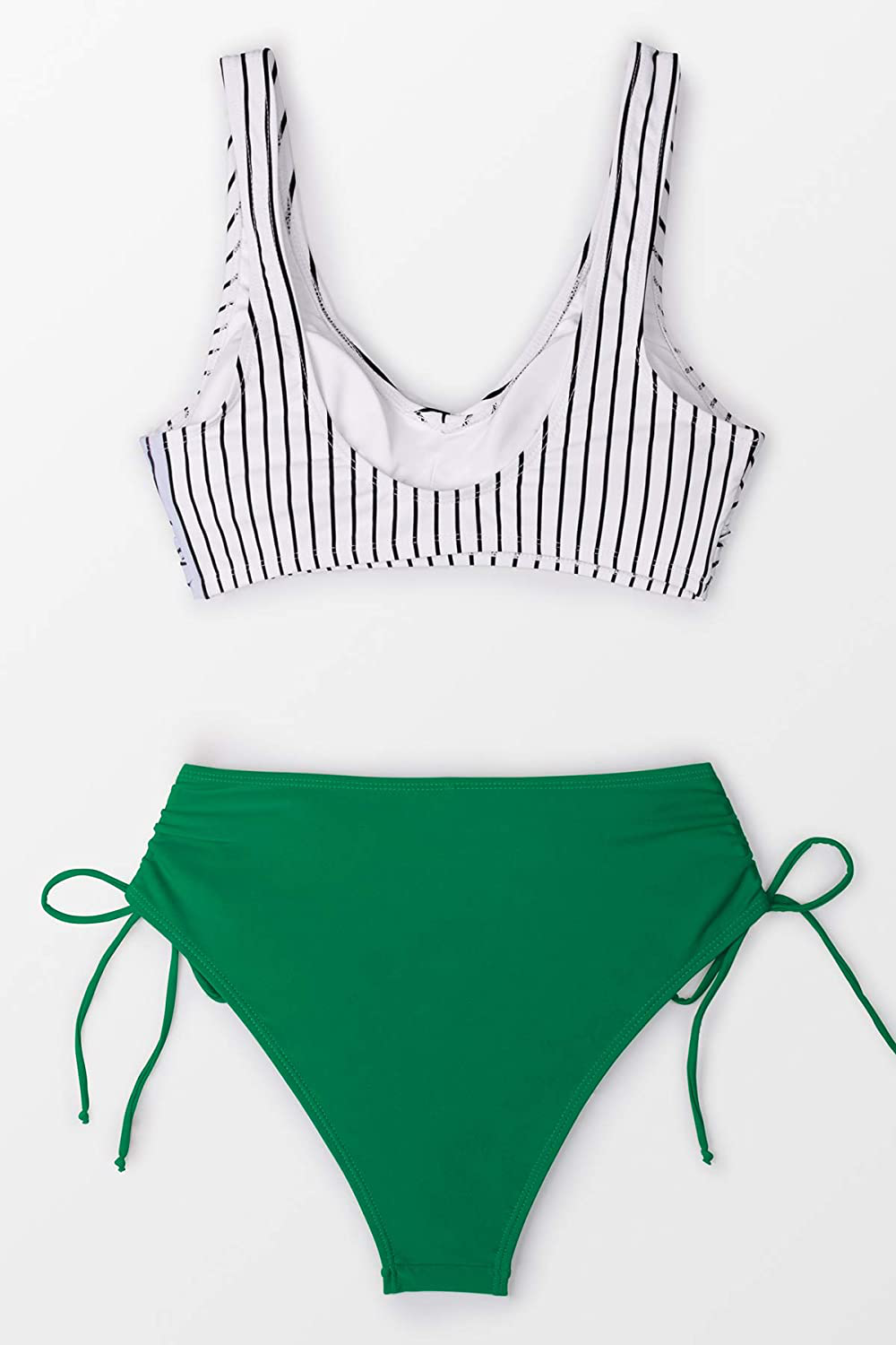 CUPSHE Women'S Bikini Swimsuit Front Cross Lace up Two Piece Bathing Suit Kylie Max