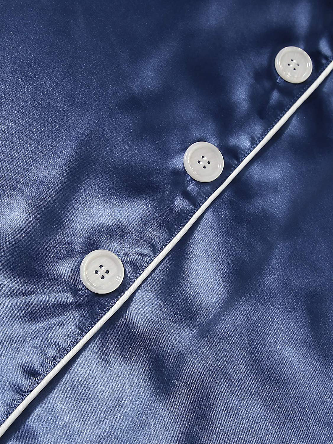 WDIRARA Women'S Silk Satin Pajama Set 4 Pieces Sleepwear Loungewear Pj Sets Apparel & Accessories > Clothing > Sleepwear & Loungewear Kylie Max
