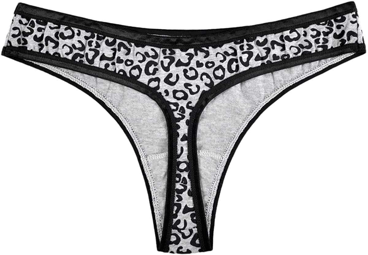 Knitlord 6 Pack Women's Thongs Underwear Cotton Breathable Panties Hipster Bikini Apparel & Accessories > Clothing > Underwear & Socks > Underwear KNITLORD