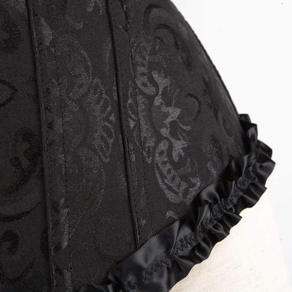 Women Lace up Back Sexy Floral Corset for Women Lingerie Bustier Top plus Size Apparel & Accessories > Clothing > Underwear & Socks > Lingerie Zhitunemi