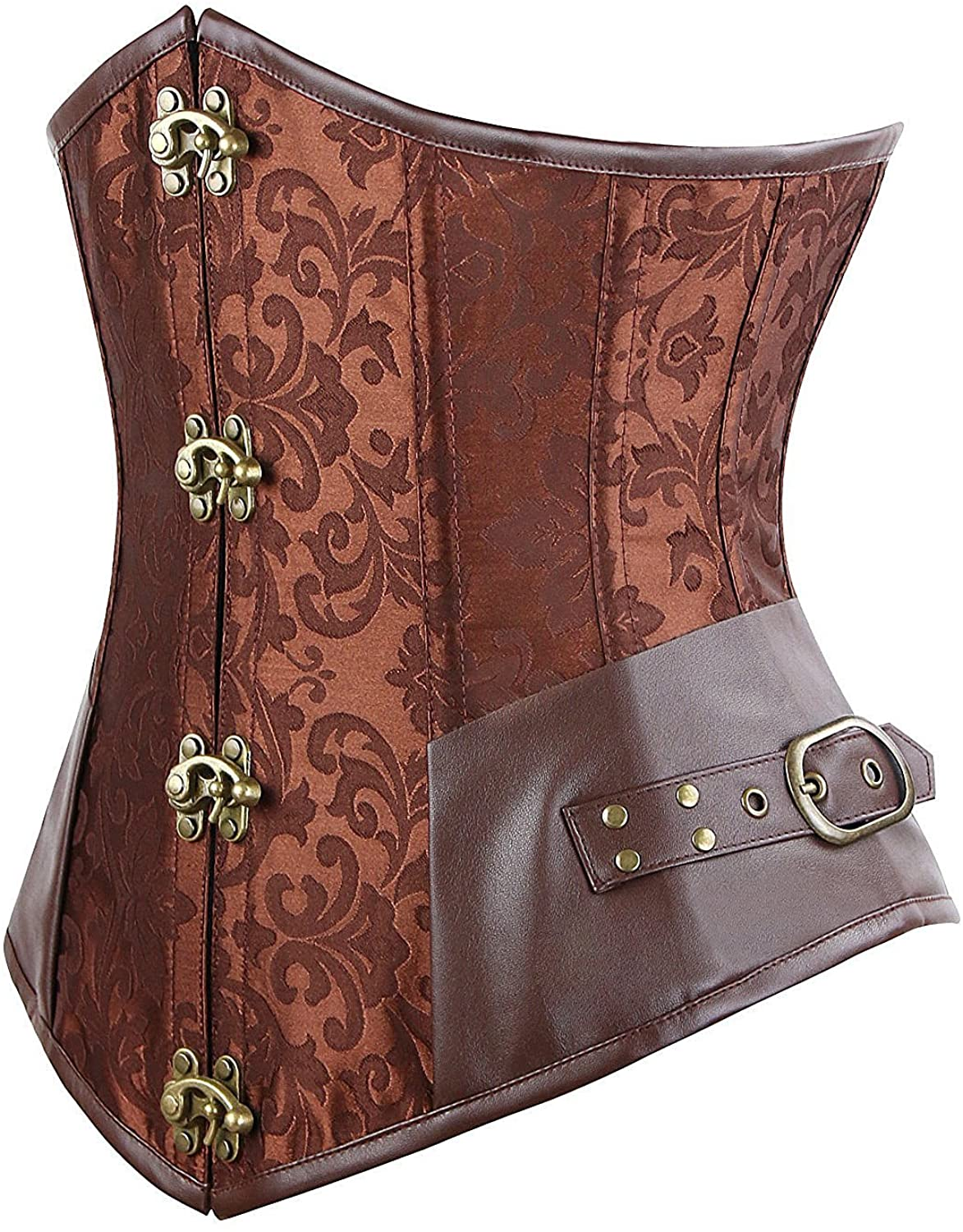 Blidece Women'S Fashion PU Leather Halter Shoulder Straps Underbust Corset Top Apparel & Accessories > Clothing > Underwear & Socks > Lingerie Blidece