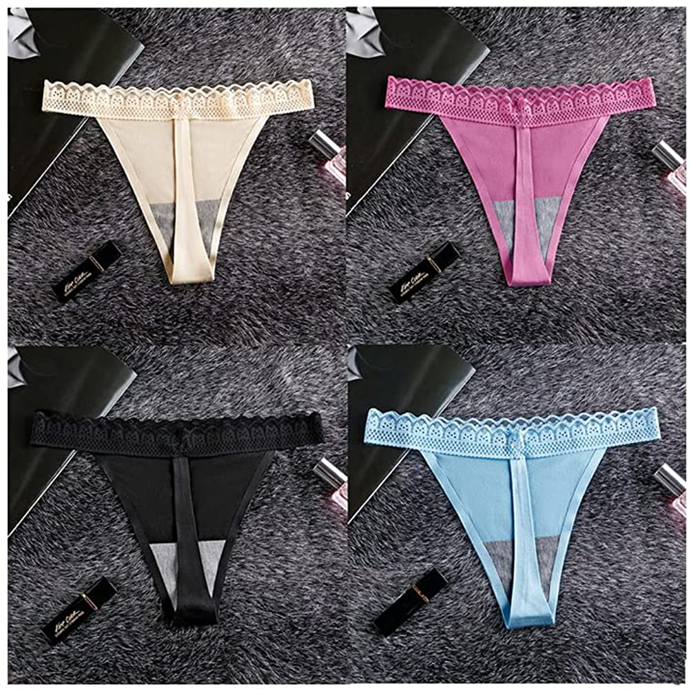 Closecret Lingerie Women 6 Pack Seamless Thongs Underwear Ice Silk Comfy G-string Panties Apparel & Accessories > Clothing > Underwear & Socks > Underwear Closecret
