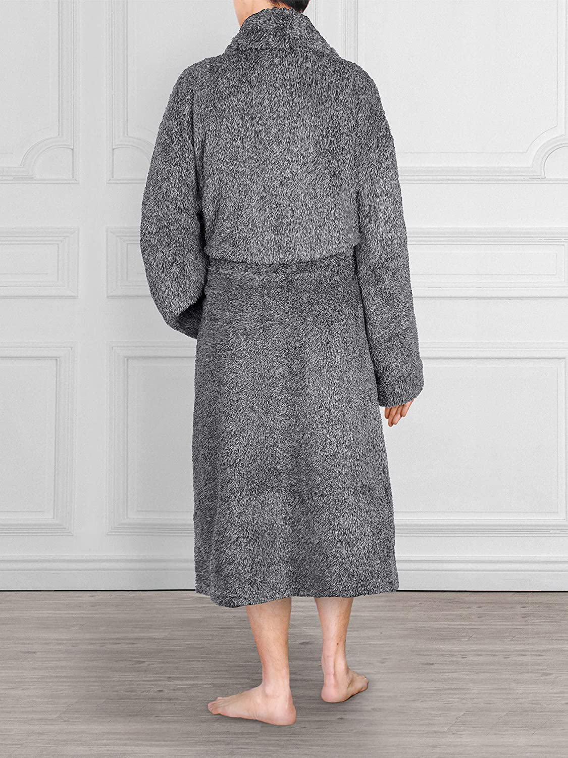 PAVILIA Mens Fleece Sherpa Robe | Soft Warm Shaggy Bathrobe for Men, Plush Spa Robe Apparel & Accessories > Clothing > Sleepwear & Loungewear > Robes Kylie Max