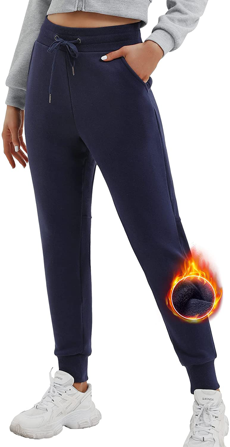Ewedoos Fleece Sweatpants for Women with Pockets - Fleece Lined Joggers for Women Winter Pants Womens Sweatpants with Pockets Apparel & Accessories > Clothing > Activewear Kylie Max