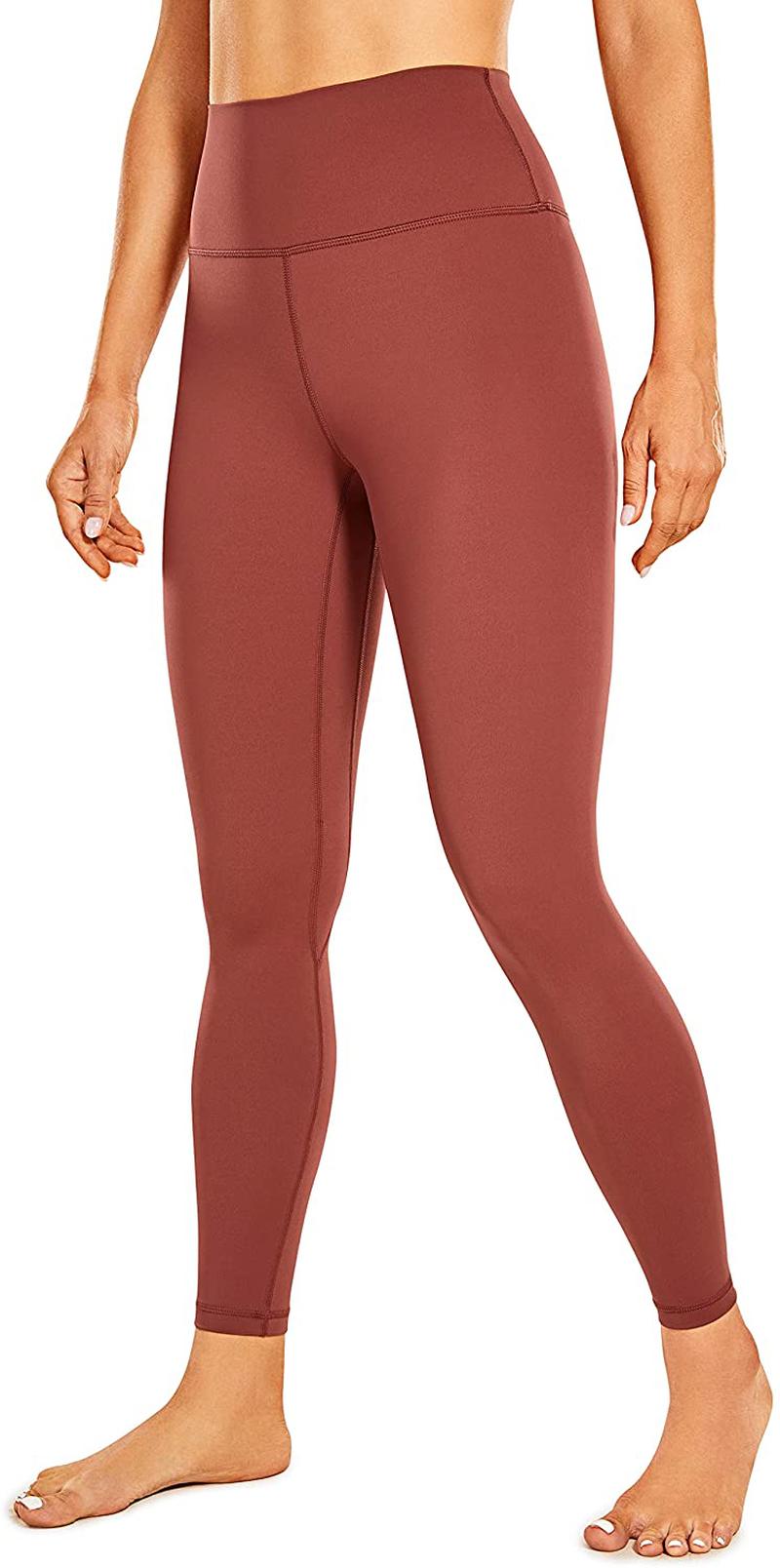 CRZ YOGA Women's Naked Feeling Yoga Pants 25 Inches - 7/8 High Waisted Workout Leggings Apparel & Accessories > Clothing > Activewear CRZ YOGA The Cognac Brown X-Small
