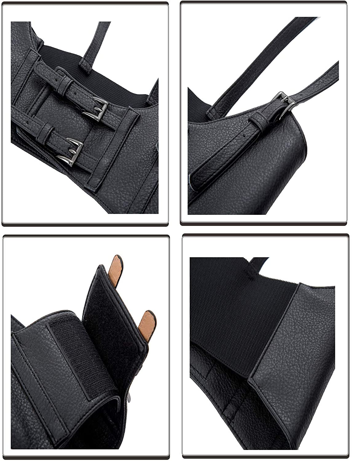 KANCY KOLE Women Fashion Faux Leather Waist Belt Steampunk Underbust Corset Apparel & Accessories > Clothing > Underwear & Socks > Lingerie KANCY KOLE