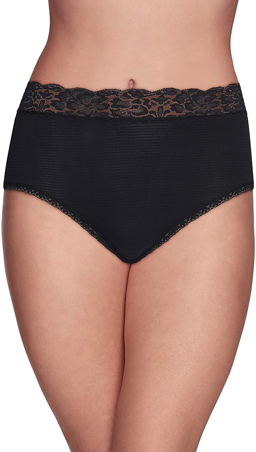 Vanity Fair Women'S Flattering Lace Panties Apparel & Accessories > Clothing > Underwear & Socks > Underwear Vanity Fair Brief - Black Stripe Brief 6