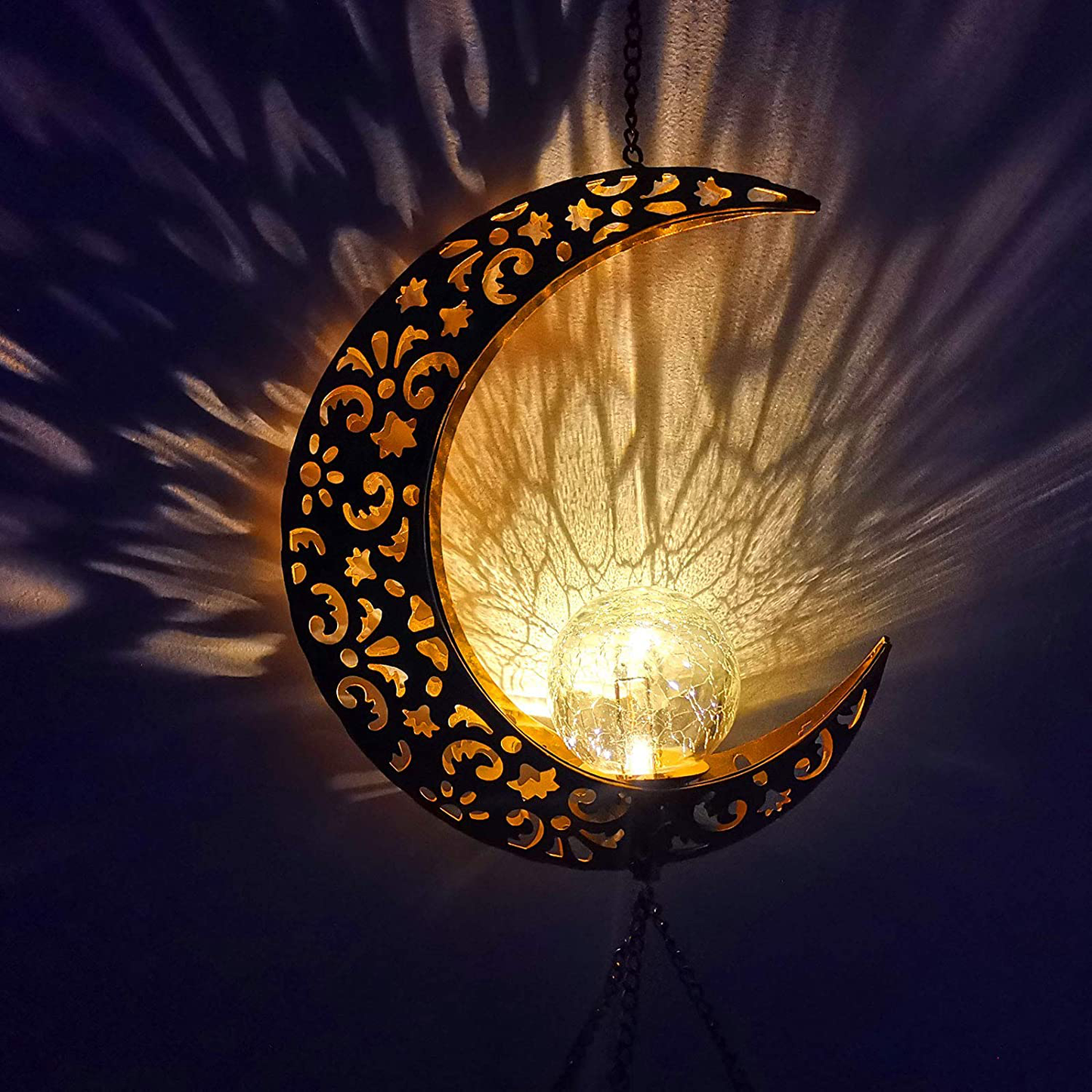 Moon Crackle Glass Ball Wind Chimes Solar Wind Chimes Moon Decor for Outside Outdoor Clearance Gardening Gifts Birthday Gifts for mom for Women Grandma giftsChristmas Decorations Christmas Light. Arts & Entertainment > Party & Celebration > Gift Giving ShangTianFeng