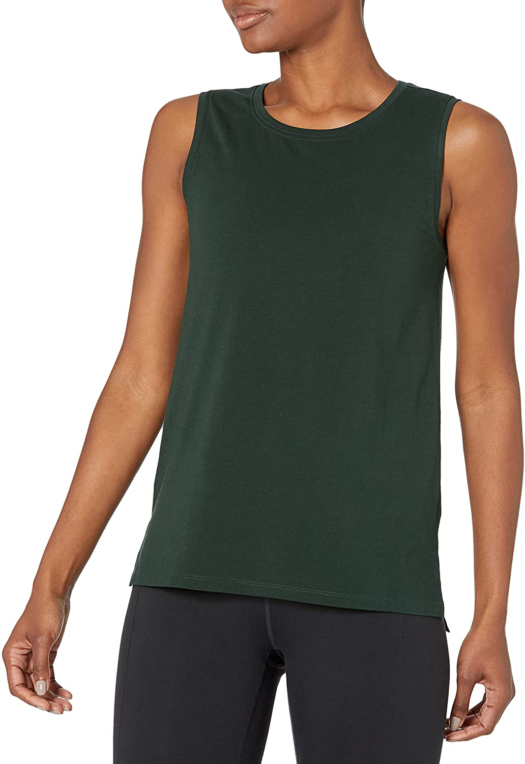 Core 10 Women'S Soft Pima Cotton Stretch Full Coverage Yoga Sleeveless Tank Apparel & Accessories > Clothing > Activewear Kylie Max