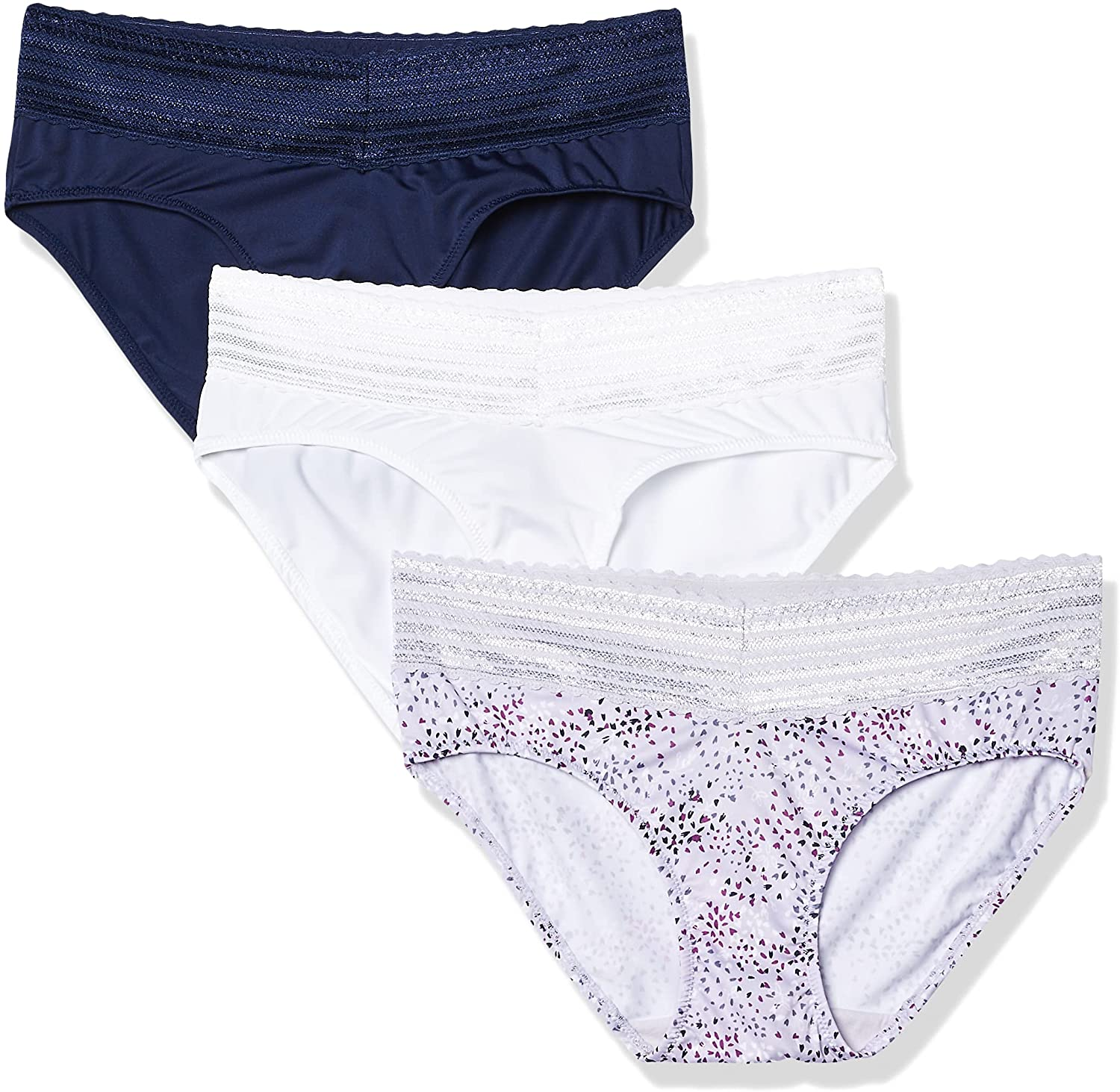 Warner'S Women'S Blissful Benefits No Muffin Top 3 Pack Hipster Panties Apparel & Accessories > Clothing > Underwear & Socks > Underwear Warner's