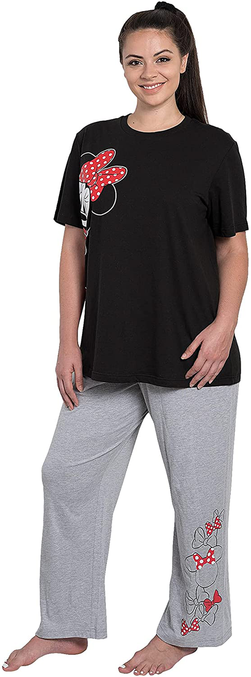 Disney Womens Pajama Set Minnie Mouse Lounge Wear Apparel & Accessories > Clothing > Sleepwear & Loungewear > Pajamas Disney