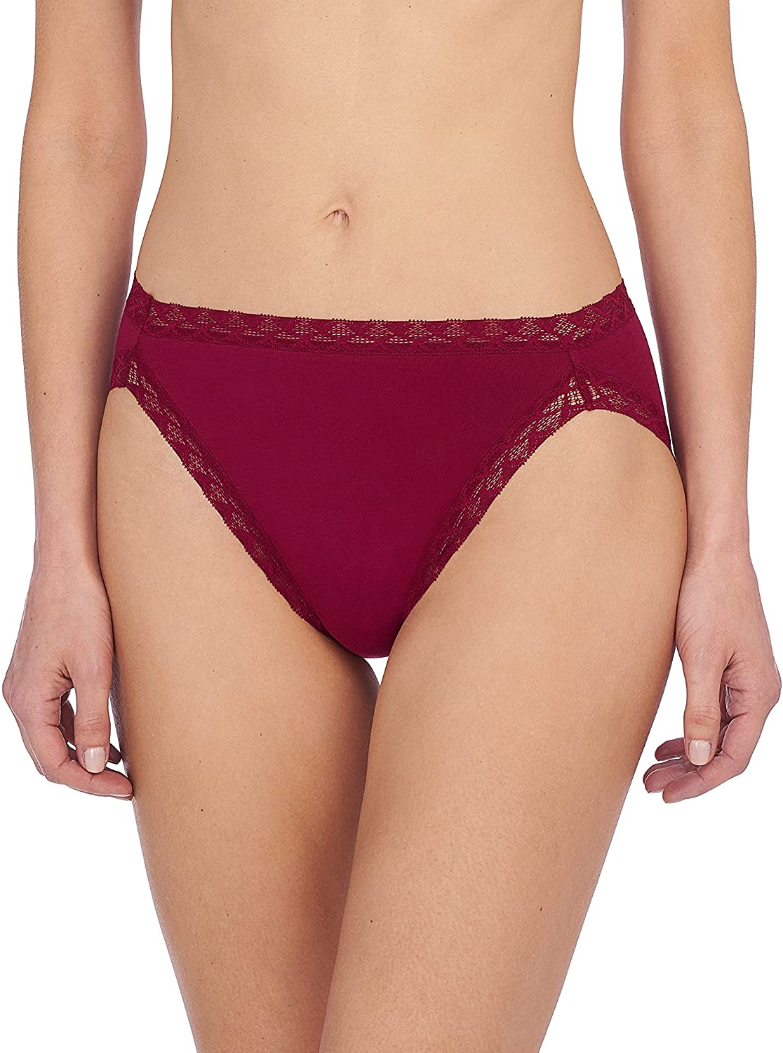 Natori Womens Bliss French Cut Panty Apparel & Accessories > Clothing > Underwear & Socks > Underwear Natori Currant Medium