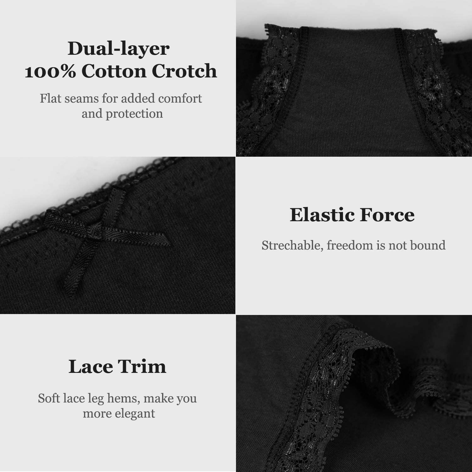 LYYTHAVON Women’S Underwear Breathable Cotton Brief Ladies Panties  LYYTHAVON