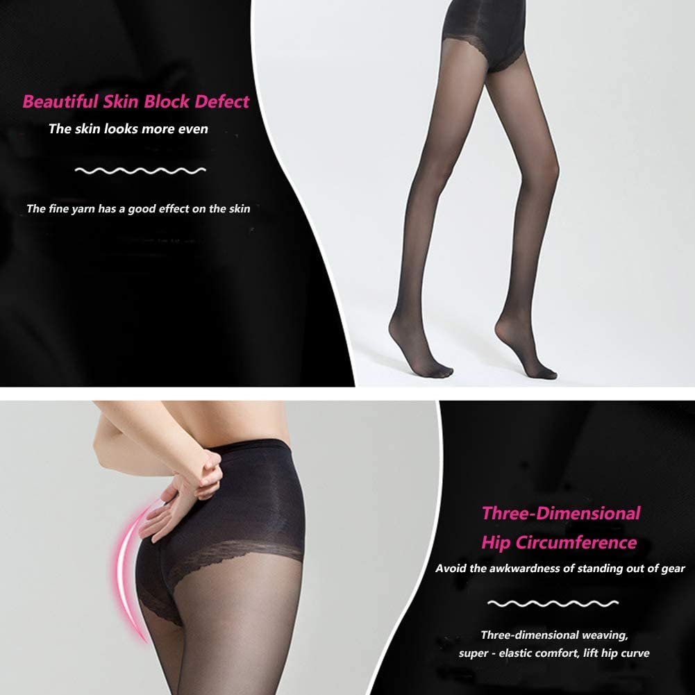 WEANMIX Women'S Control Top Compression Pantyhose Solid Color Tights Silky Soft Stockings with Reinforced Toe Apparel & Accessories > Clothing > Underwear & Socks > Shapewear WEANMIX