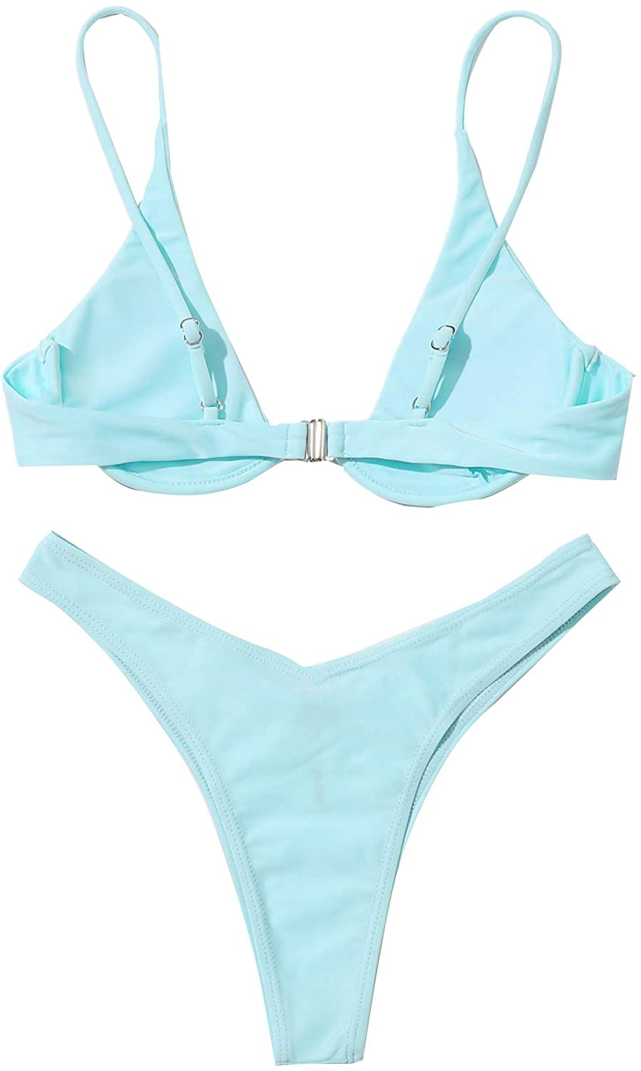 Verdusa Women'S Sexy Triangle Bathing Two Pieces Swimsuit Bikini Set Apparel & Accessories > Clothing > Underwear & Socks > Underwear Verdusa