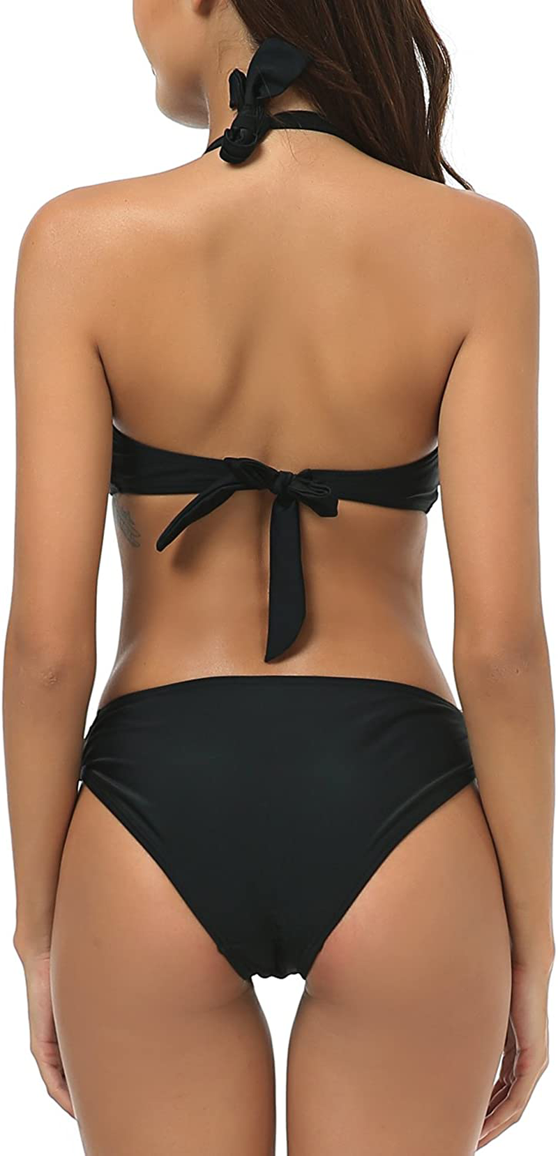 Wetopkim Womens Gradient Color Bikini Swimwear Back tie Strappless Bikini Beachwear Apparel & Accessories > Clothing > Swimwear Wetopkim