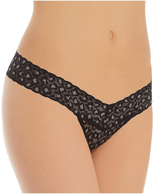 Hanky Panky Low Rise Thong (Prints) Apparel & Accessories > Clothing > Underwear & Socks > Underwear hanky panky Black/Praline