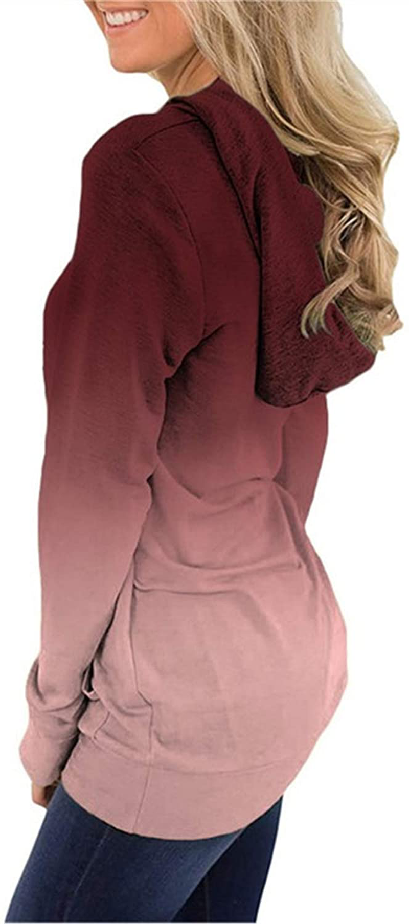 Onlypuff Womens Hoodie Sweatshirts Casual Tunic Tops Long Sleeve Hoody with Kangaroo Pockets Apparel & Accessories > Clothing > Activewear Kylie Max