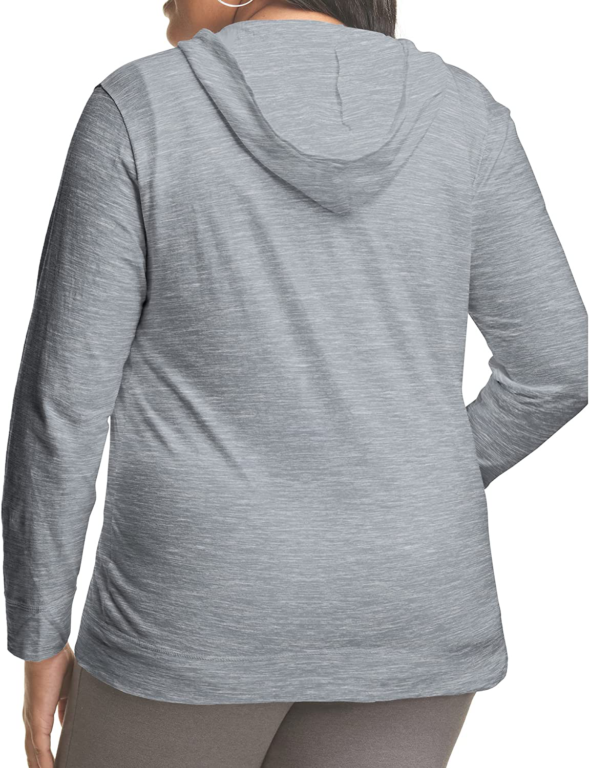JUST MY SIZE plus Size Slub-Cotton Full-Zip Lightweight Women'S Hoodie Apparel & Accessories > Clothing > Activewear Kylie Max