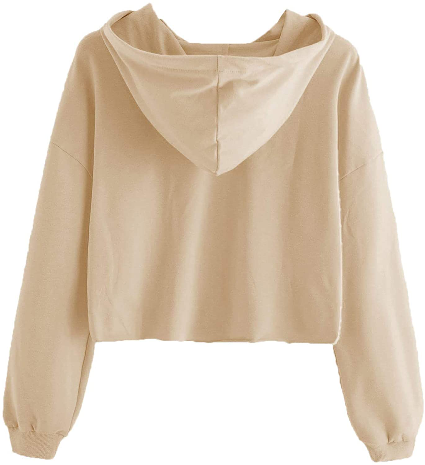 Sweatyrocks Women'S Letter Print Casual Long Sleeve Crop Top Sweatshirt Hoodies Apparel & Accessories > Clothing > Activewear Kylie Max
