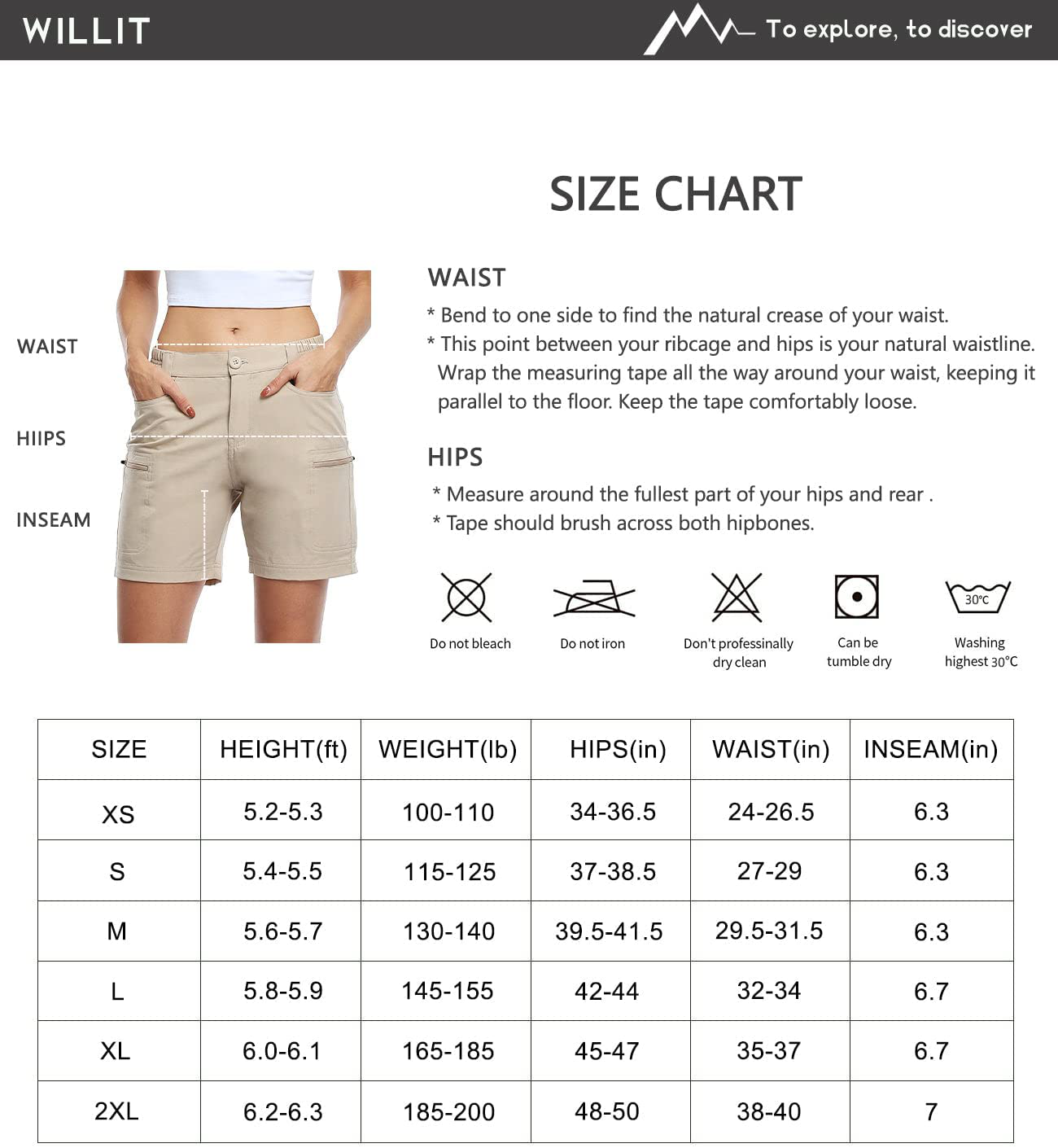 Willit Women'S Hiking Cargo Shorts Stretch Golf Active Shorts Outdoor Summer Shorts with Pockets Water Resistant 5" Apparel & Accessories > Clothing > Shorts Kylie Max