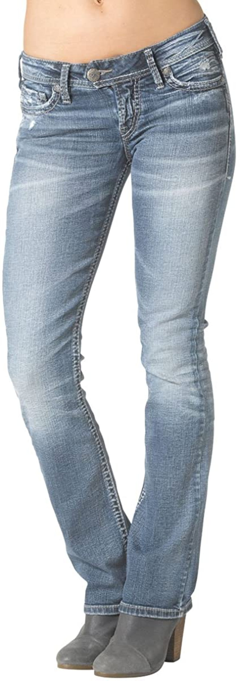 Silver Jeans Co. Women'S Tuesday Low Rise Slim Bootcut Jeans Apparel & Accessories > Clothing > Underwear & Socks > Underwear KYLIE MAX Medium Indigo Wash 25W x 31L