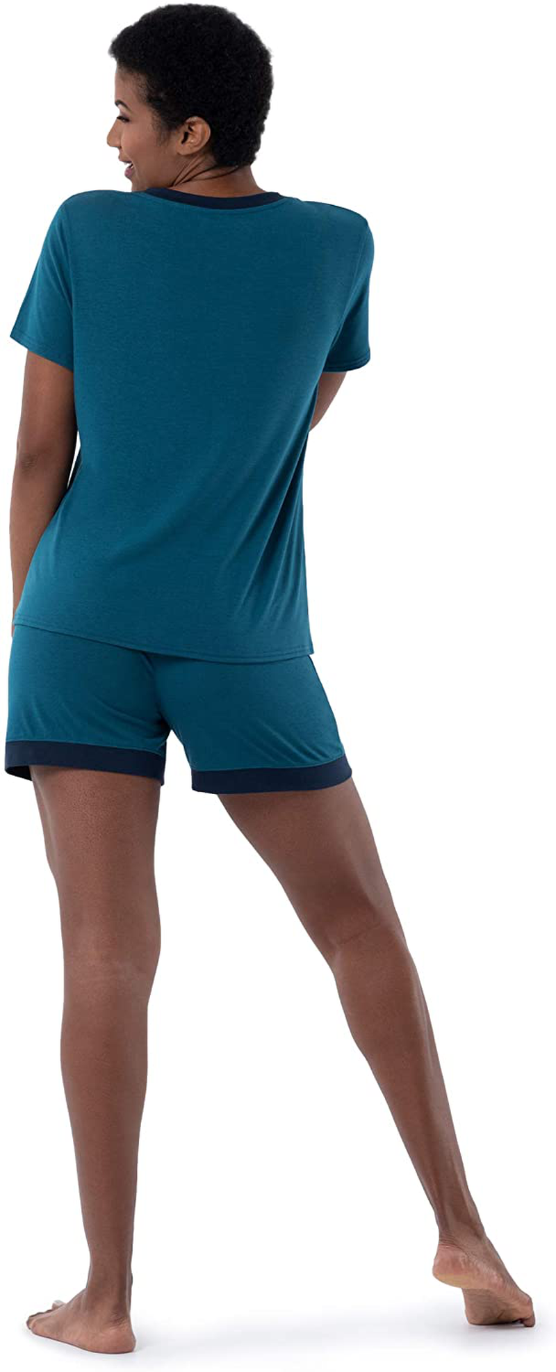 Fruit of the Loom Women'S Sleeve Tee and Short 2 Piece Sleep Set Apparel & Accessories > Clothing > Sleepwear & Loungewear Kylie Max