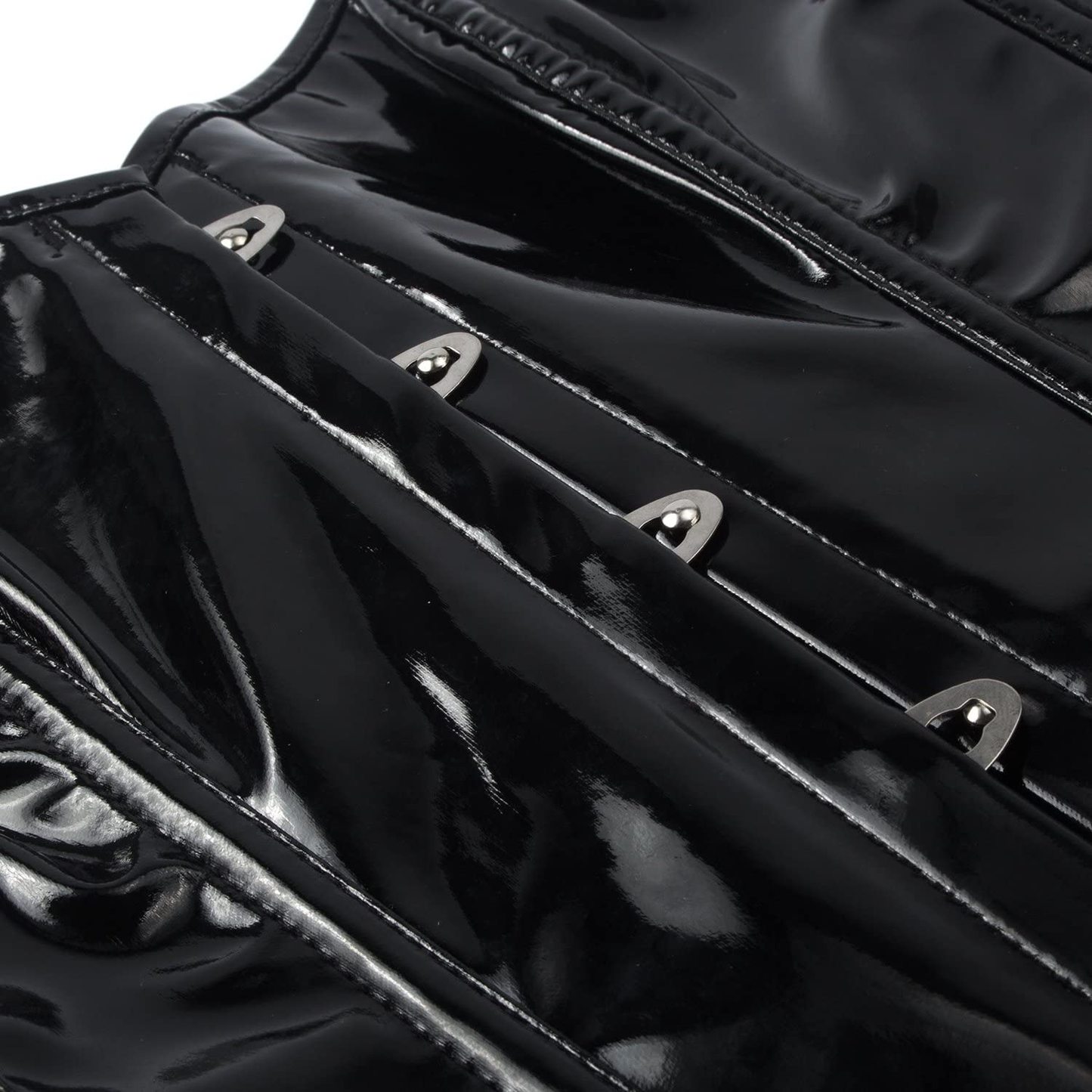 SAYFUT Black PVC Leather Steampunk Gothic Wasit Trainer Overbust Corset Bustier Apparel & Accessories > Clothing > Underwear & Socks > Lingerie SAYFUT