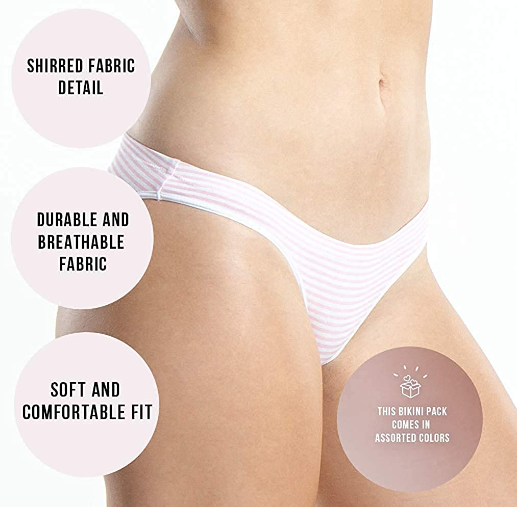 Emprella Cotton Underwear Women, 8 or 5 Pack Womens Bikini Seamless Ladies Cheeky Panty Apparel & Accessories > Clothing > Underwear & Socks > Underwear Emprella