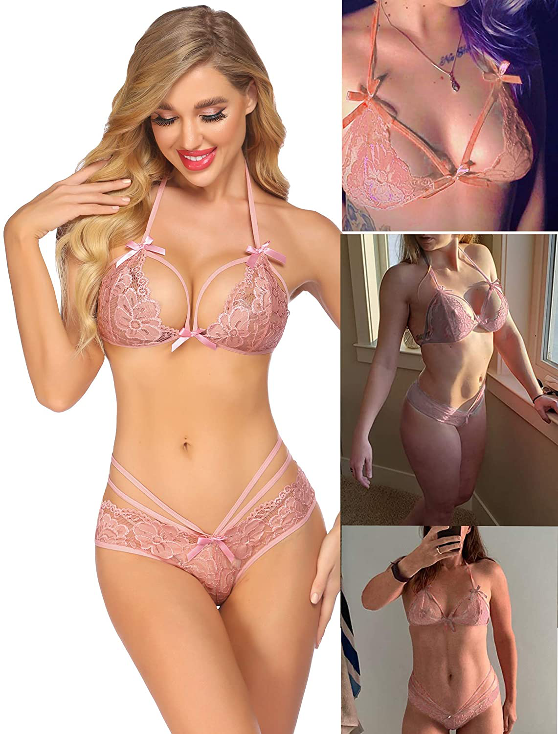 Avidlove Lingerie Lace Babydoll 2 Piece Sexy Bra and Panty Sets Apparel & Accessories > Clothing > Underwear & Socks > Lingerie Kylie Max