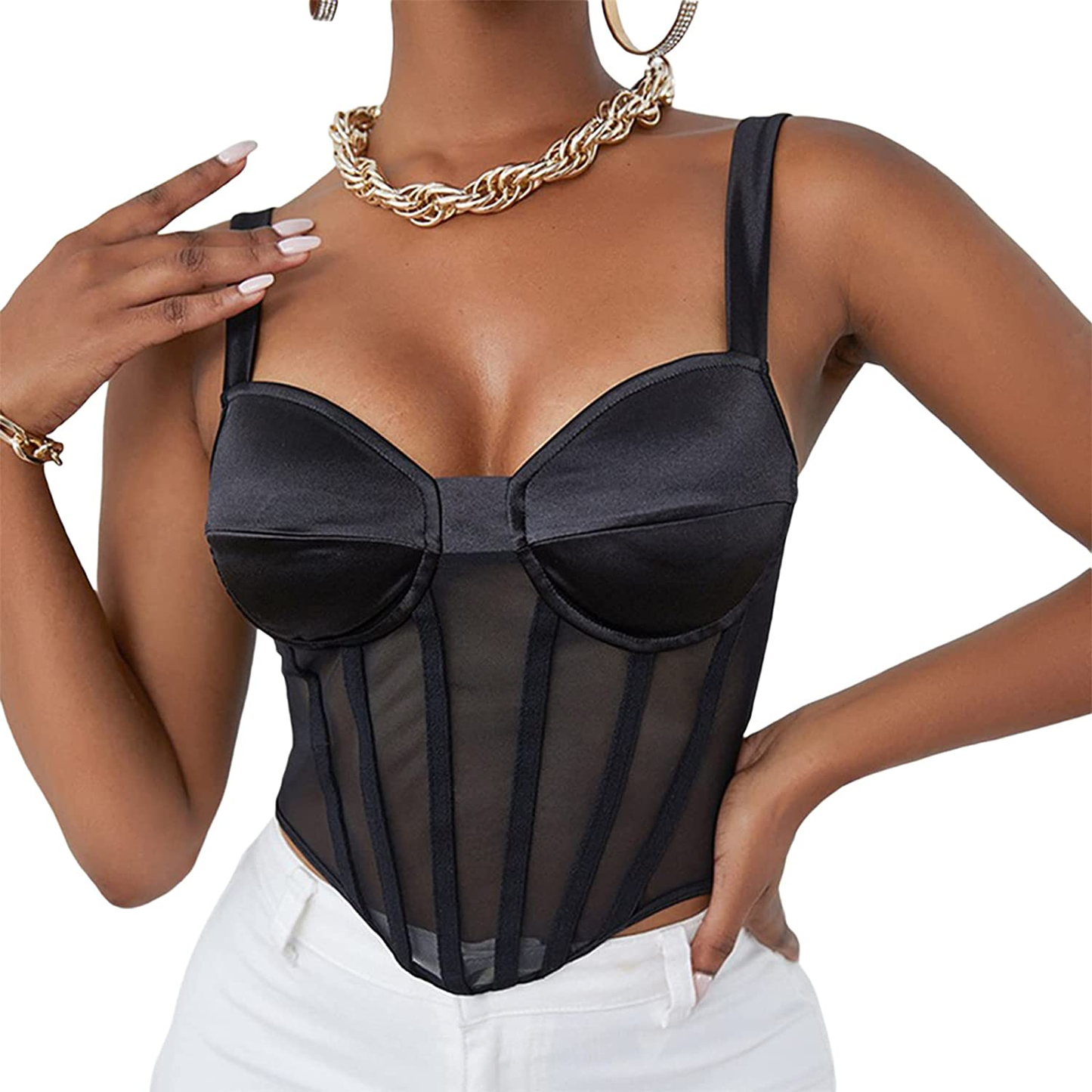 Sexy Women Push up Bustiers Corsets Strapless off Shoulder Slim Crop Tops Clubwear Party Outwear Apparel & Accessories > Clothing > Underwear & Socks > Lingerie hirigin Dollars Medium